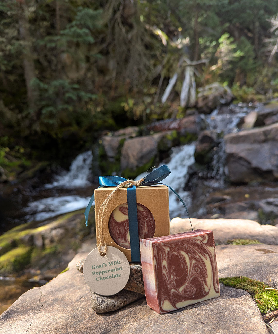 Goat's Milk Peppermint Chocolate Soap | Handmade Cold Process Bar