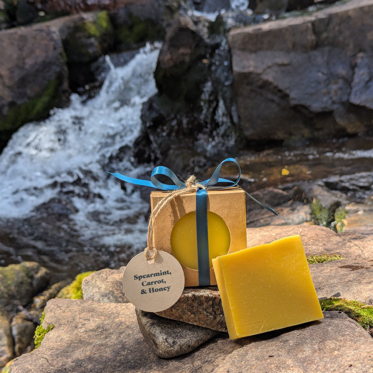 Spearmint Carrot Honey Soap | Handmade Cold Process Bar